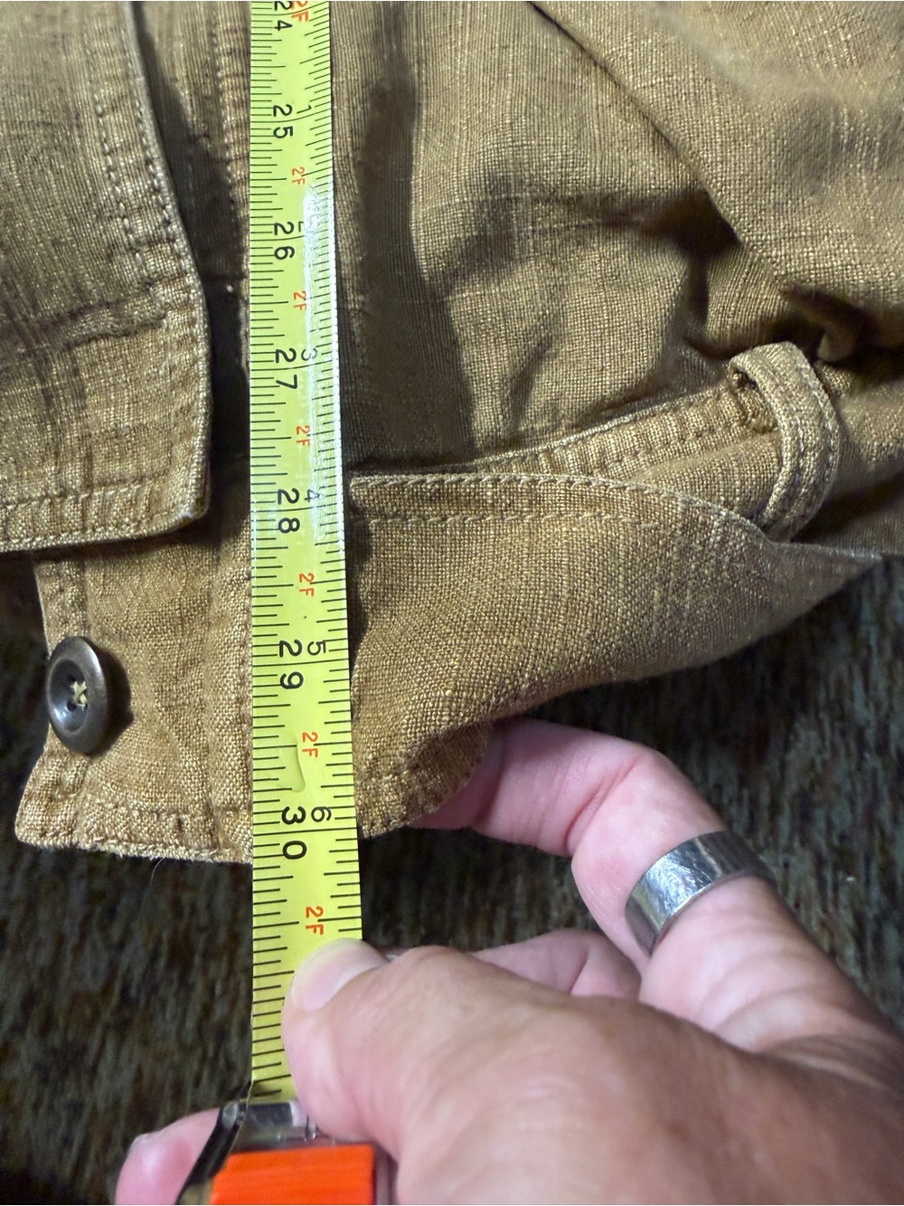 Free People NWT Tan Utility Jacket size X-large - Picture 5 of 7